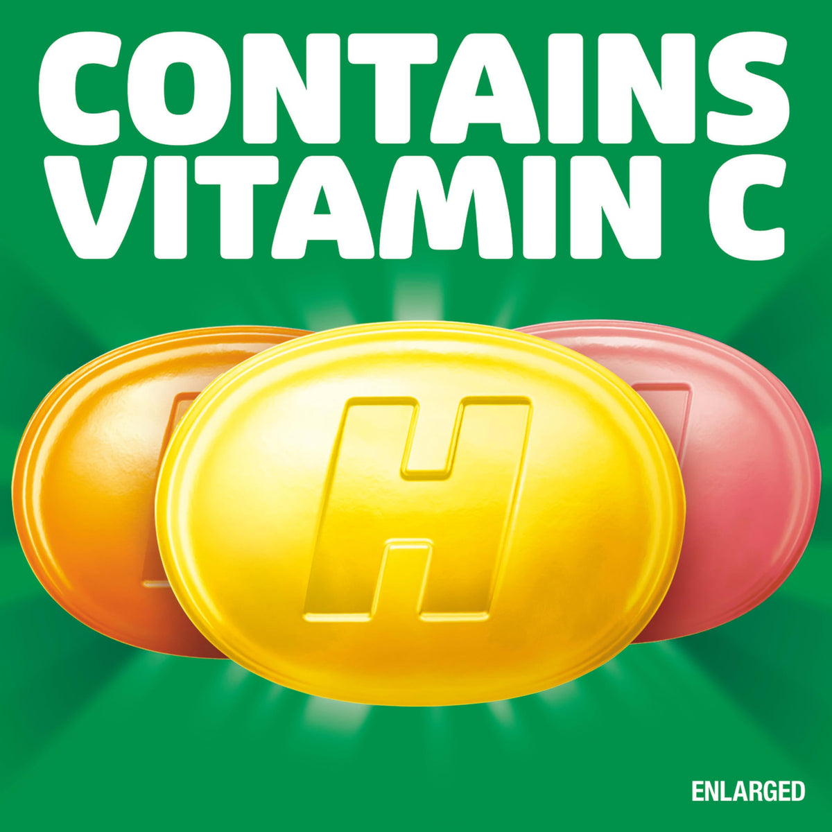HALLS Bonbons au Citron Sucre 300 Gouttes, gros plan sur un bonbon