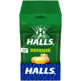 HALLS Bonbons au Citron Sucre 300 Gouttes, sachet avant