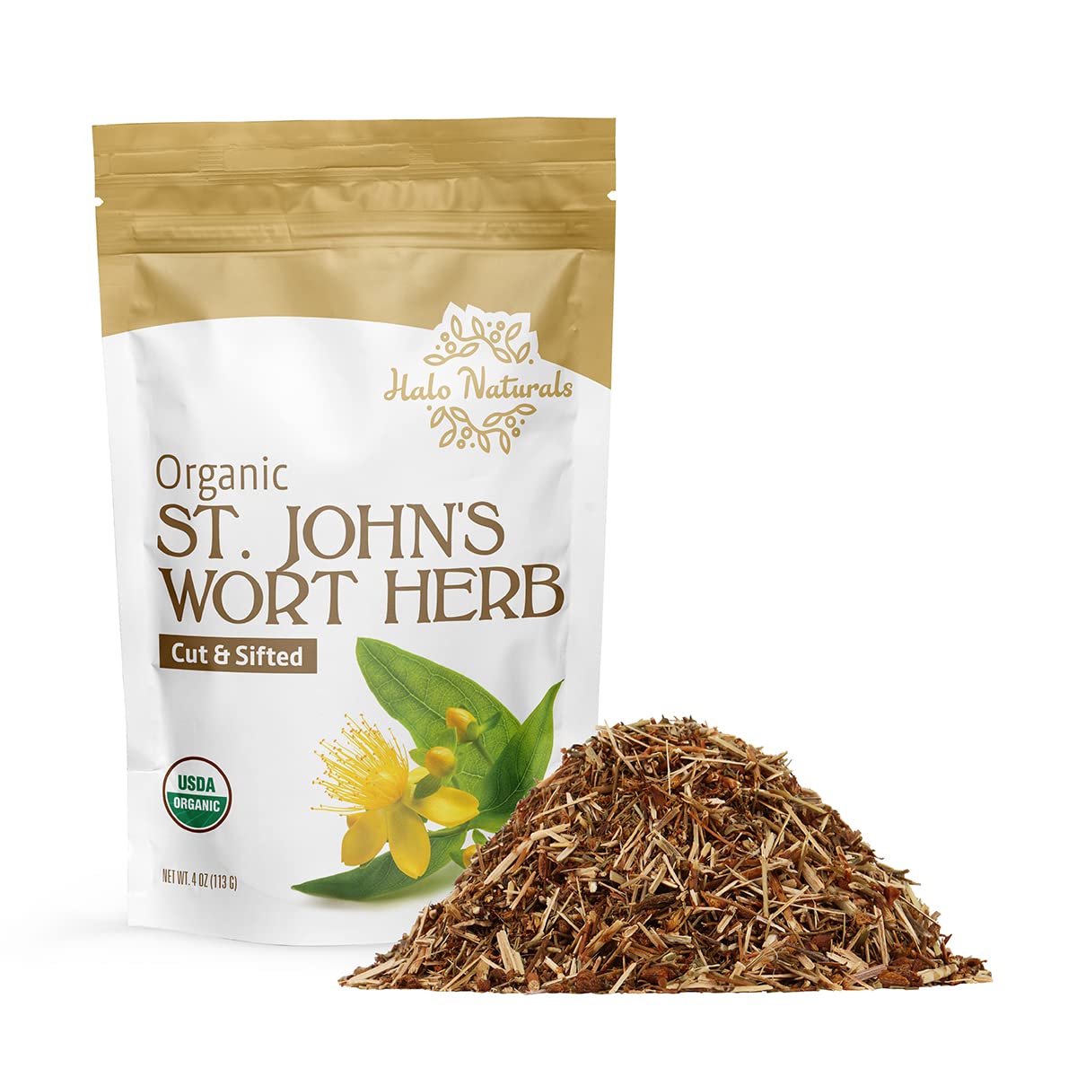 Halo Naturals Herbe de Millepertuis 132g en sachet refermable