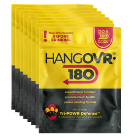 Hangovr180® paquet de 8 dosettes individuelles contenant des capsules