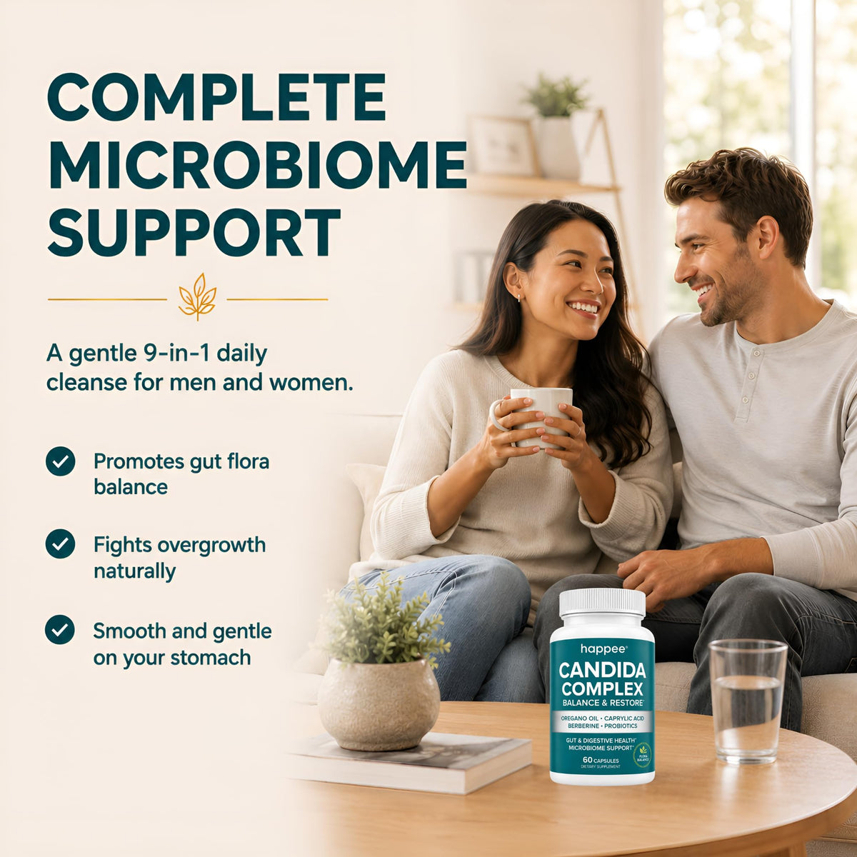 Happee complément alimentaire 82g sur une table