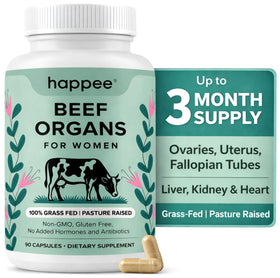 Happee complément alimentaire organes de boeuf 118g vue avant