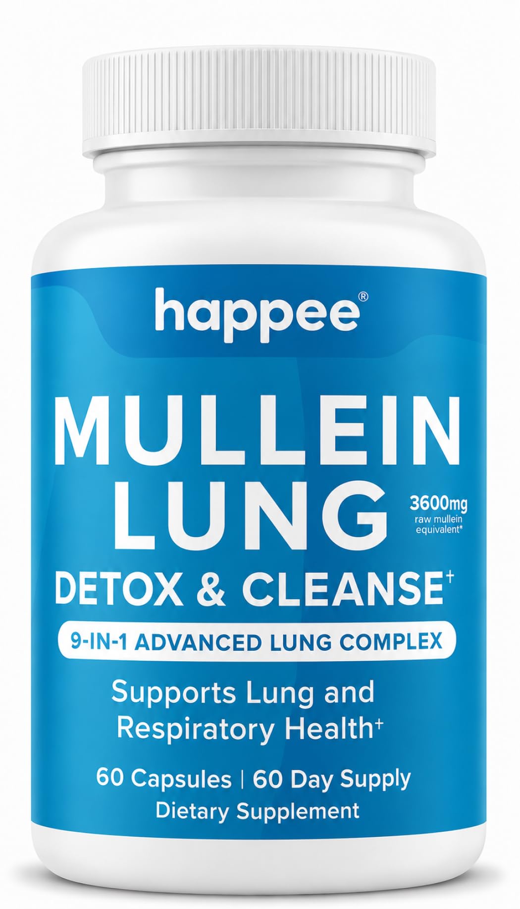 Happee Mullein complément alimentaire 9-en-1 capsule vue de face
