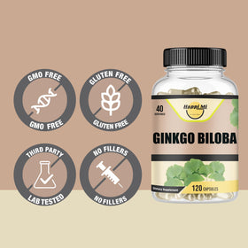 Happi Mi Nutrition Ginkgo Biloba 1800mg label detail