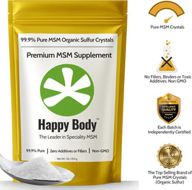 HAPPY BODY Cristaux de Soufre Biologique 467g vue arrière