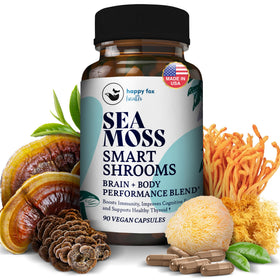 HAPPY FOX Capsules de Mousse Irlandaise et Champignons 1500mg vue de face