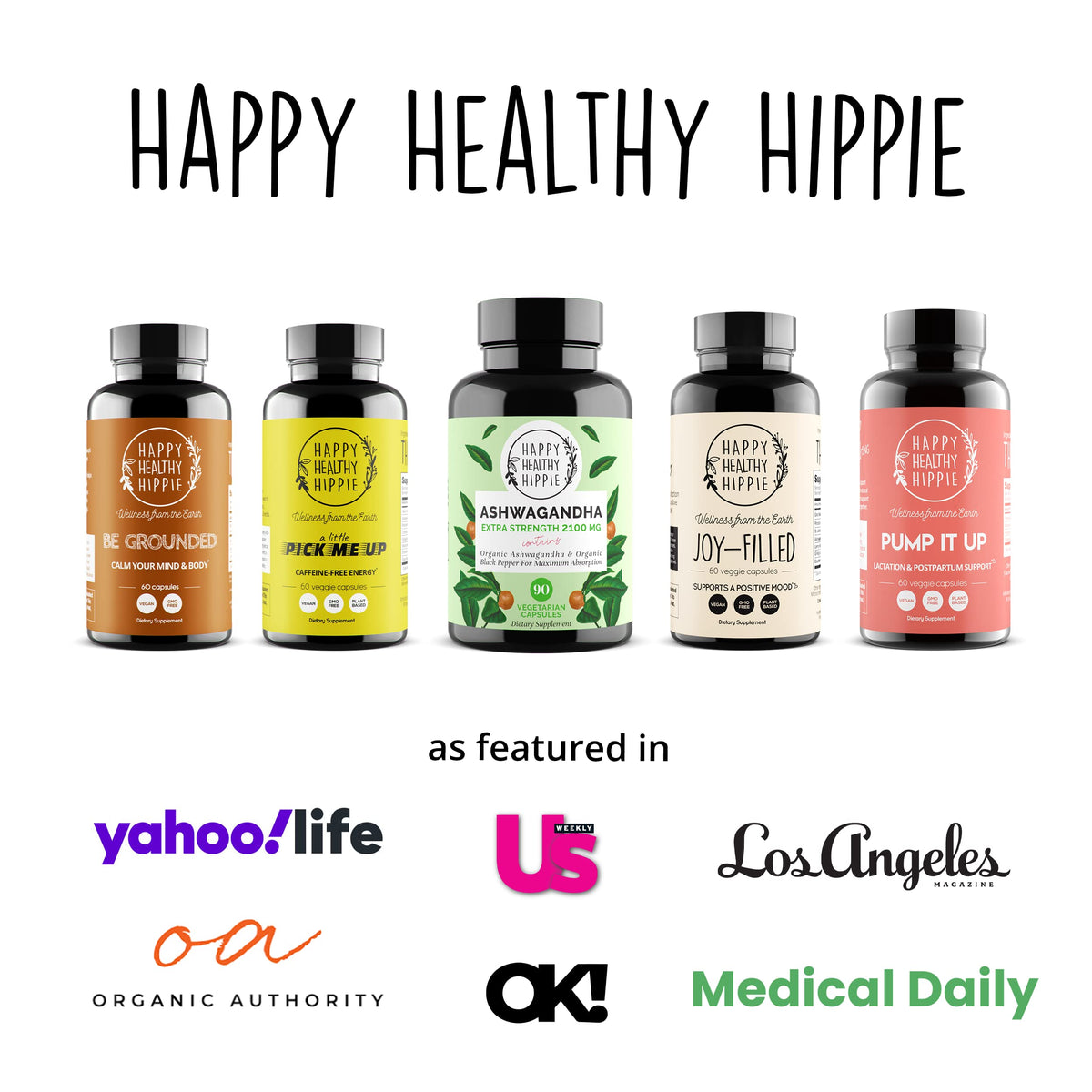 Happy Healthy Hippie Complément Alimentaire sur une table