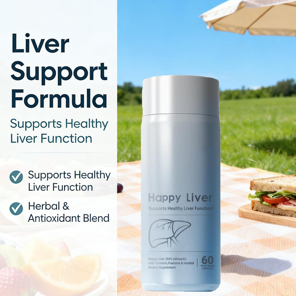 Happy Liver Chardon-Marie sur fond naturel