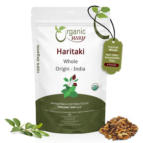 Haritaki entier d'Organic Way 109g vue de face avec étiquette