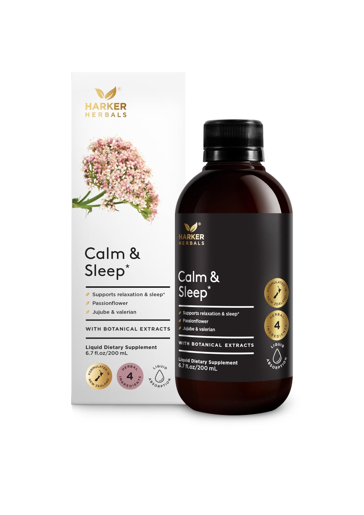 Harker Herbals Sirop Calm & Sleep 200ml - vue avant du flacon