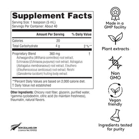 Harker Herbals Sirop Énergie + daily wellnessé 200ml étiquette détaillée