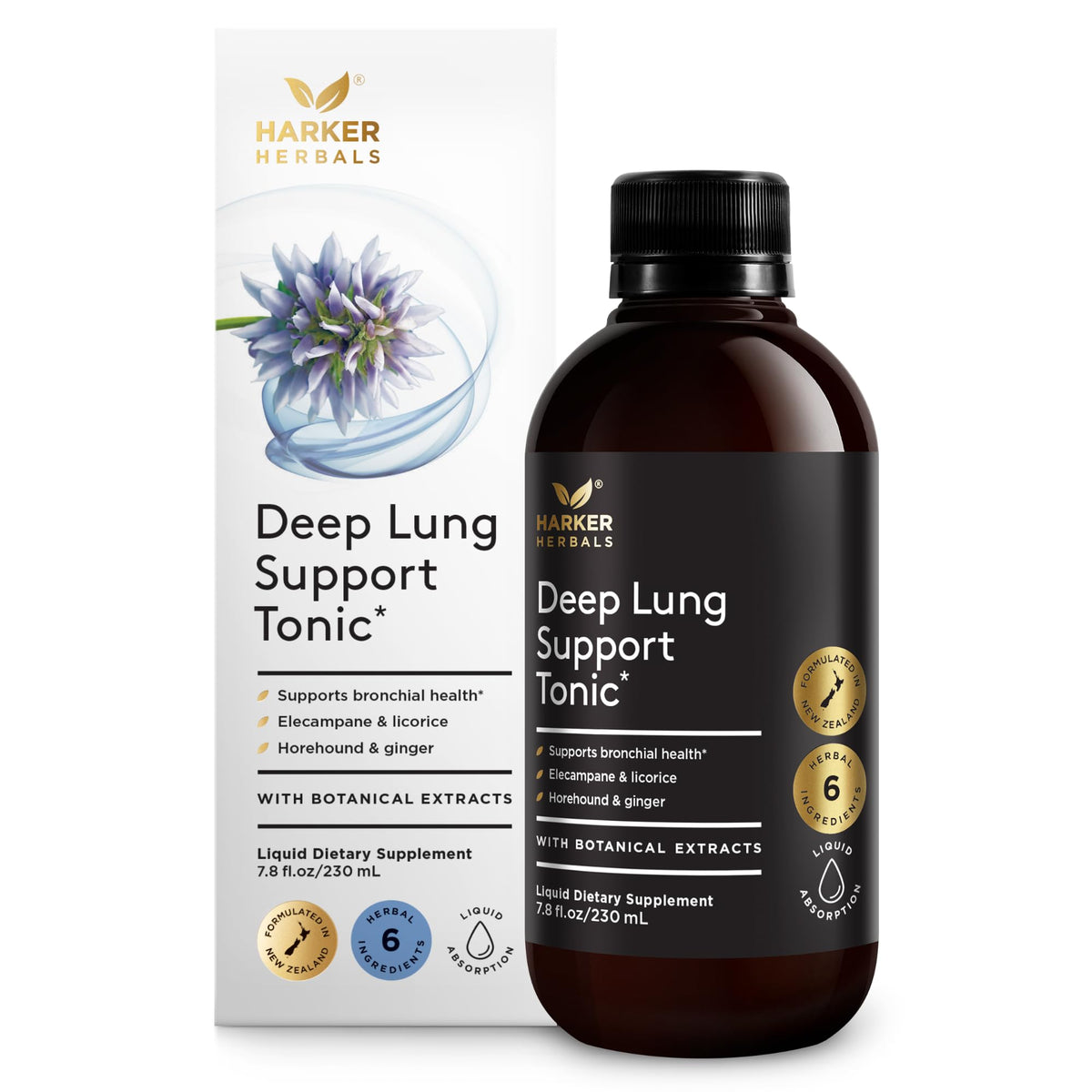Harker Herbals tonic soutien respiratoire 230 ml vue avant