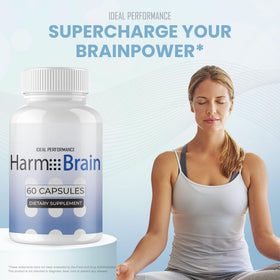 Harmobrain Capsules d'IDEAL PERFORMANCE, sur fond neutre avec mise en scène