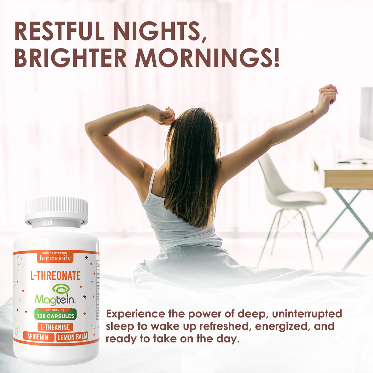 HARMONIFY capsules avec ingrédients comme L-Théanine et mélisse