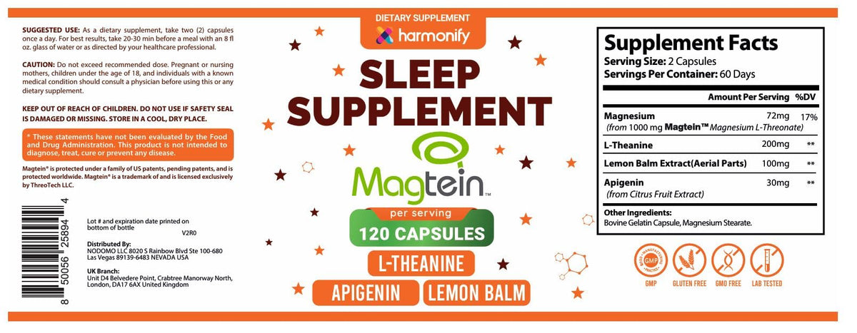 HARMONIFY flacon ouvert montrant capsules