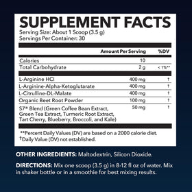 HAVASU NUTRITION L-Arginine Poudre 118g étiquette