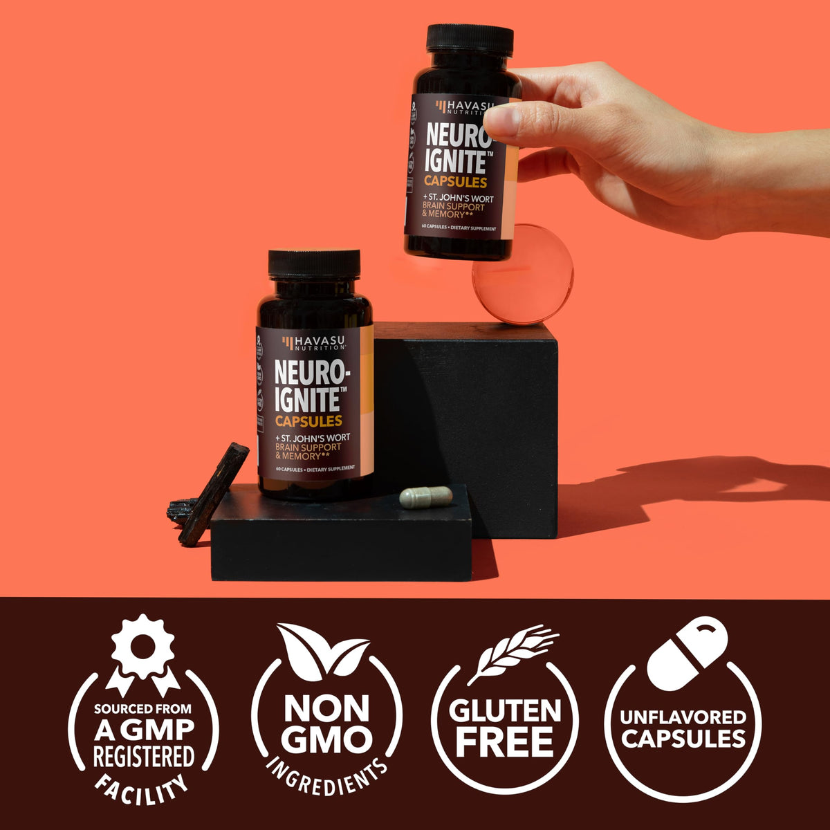 HAVASU NUTRITION NeuroIGNITE flacon avec vue de dos