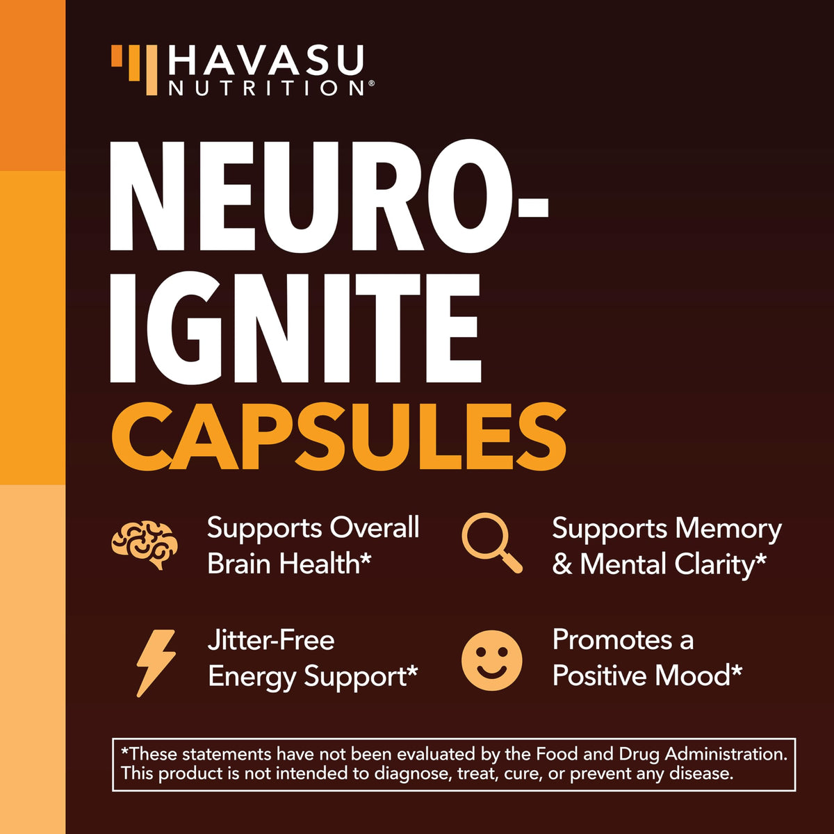 HAVASU NUTRITION NeuroIGNITE flacon ouvert montrant les gélules