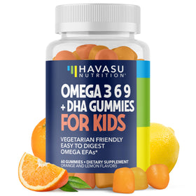 HAVASU NUTRITION Omega Gummies pour Enfants 60ct pot vue avant