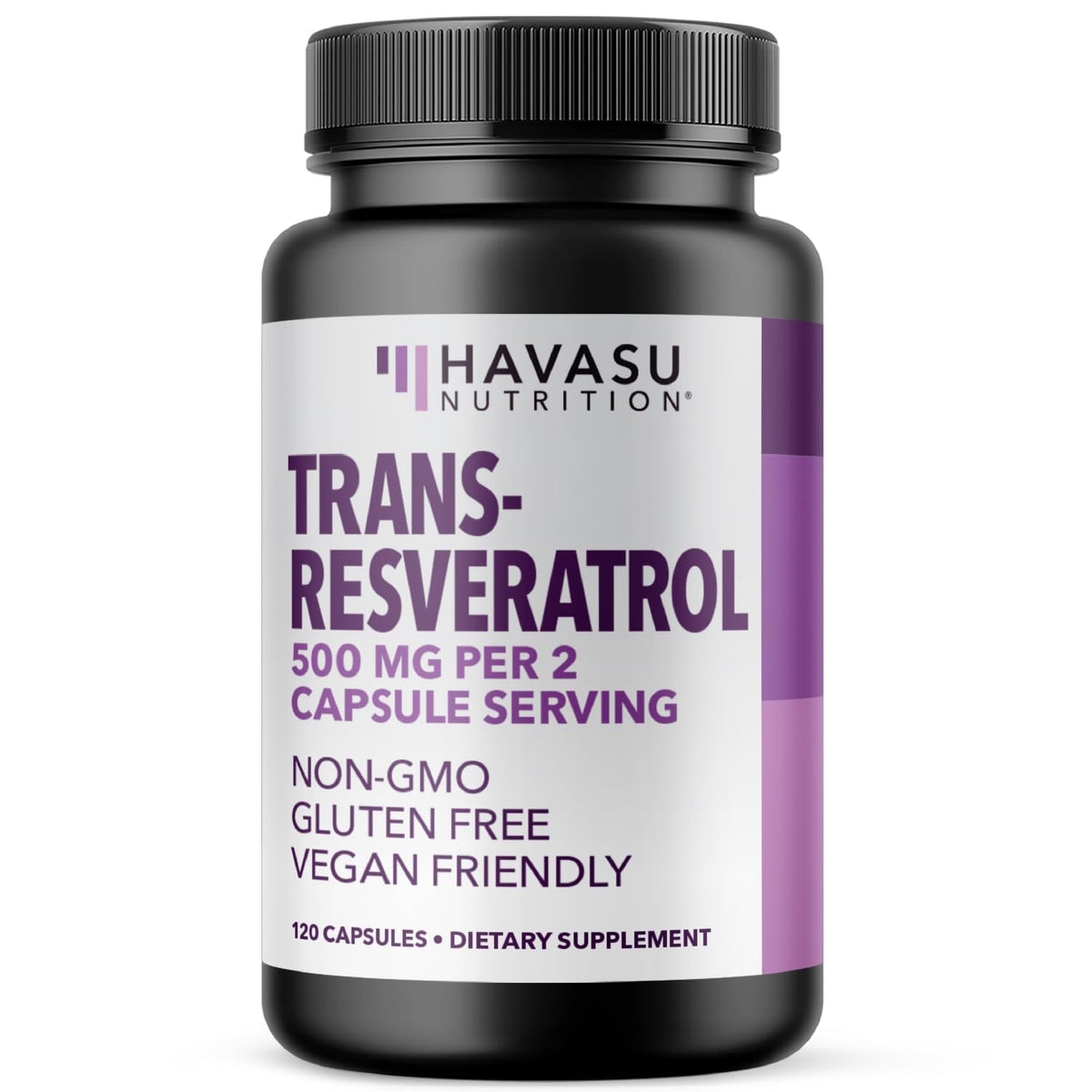 HAVASU NUTRITION Resveratrol 500mg 120 Capsules - Front view