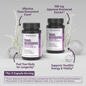 HAVASU NUTRITION Resveratrol 500mg 120 Capsules - Serving suggestion