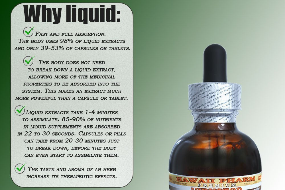 Hawaii Pharm Extrait Liquide de Réglisse Chinoise 2 oz arrière