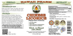Hawaii Pharm Extrait Liquide de Réglisse Chinoise 2 oz étiquette