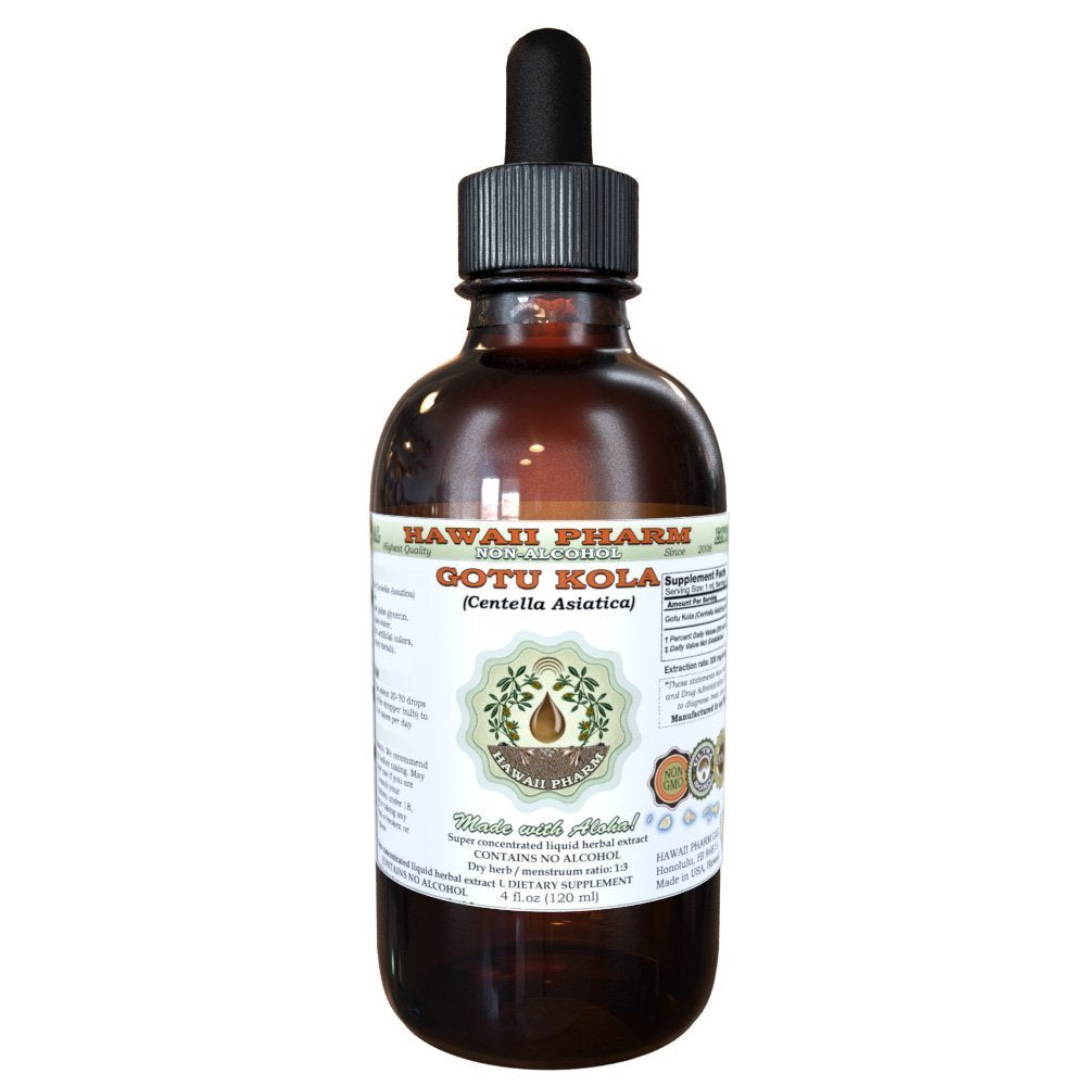 Hawaii Pharm Gotu Kola extrait liquide sans alcool 60 ml devant