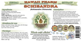 Hawaii Pharm Schisandra Glycerite Naturel 2 fl.oz vue arrière