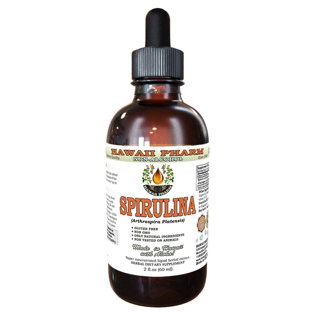 Hawaii Pharm Spirulina extrait liquide sans alcool 60 ml vue de face