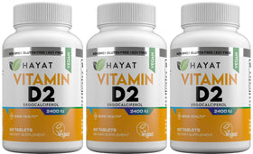 HAYAT Vitamine D Vegan 2400 IU pack de 3 comprimés avant