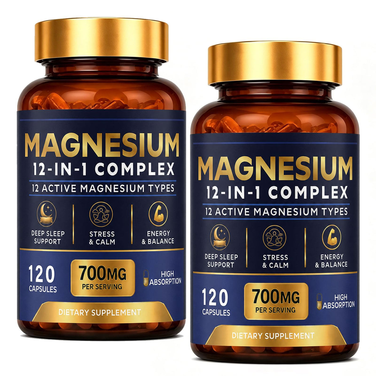 HAYTHMDC Complexe de Magnésium 12 en 1 120 Capsules vue de face