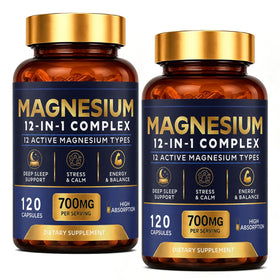 HAYTHMDC Complexe de Magnésium 12 en 1 120 Capsules vue de face