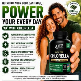 HCL HERBAL CODE LABS Chlorella Capsules with measuring spoon
