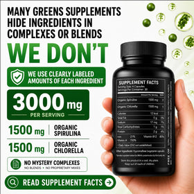 HCL HERBAL CODE LABS Chlorella Spirulina capsules packaging