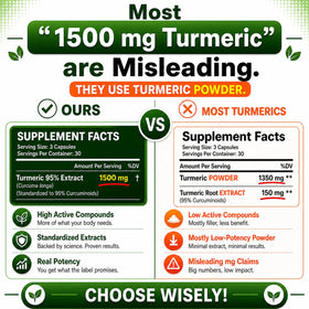 HCL HERBAL CODE LABS Extrait de Curcuma Curcumin 1500mg côté de l'emballage