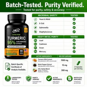 HCL HERBAL CODE LABS Extrait de Curcuma Curcumin 1500mg environnement naturel