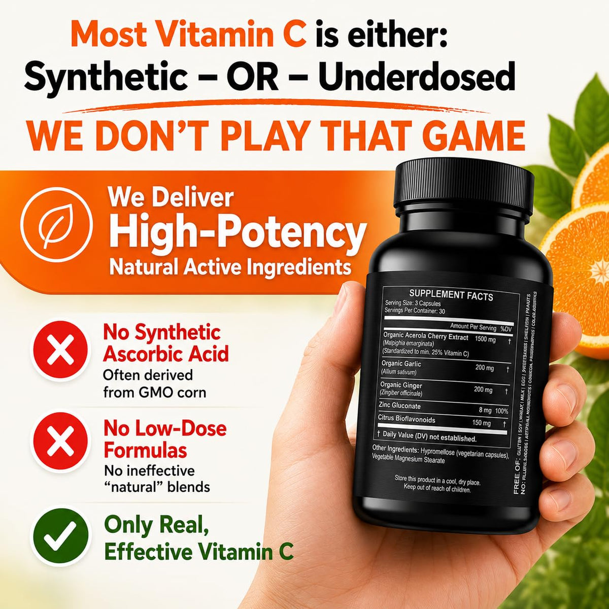 HCL HERBAL CODE LABS Vitamine C Naturelle Bio 118g contenant ouvert