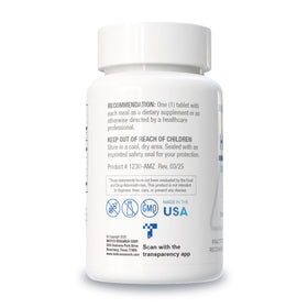 HCl Plus de BIOTICS RESEARCH, étiquette avec ingrédients