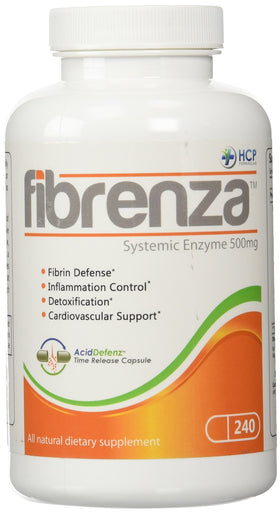 HCP Formulas Fibrenza 240 capsules sur fond blanc