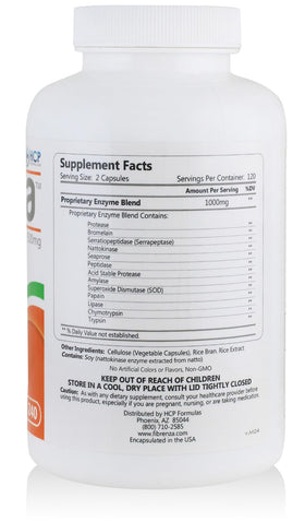 HCP Formulas Fibrenza 240 capsules vue arrière