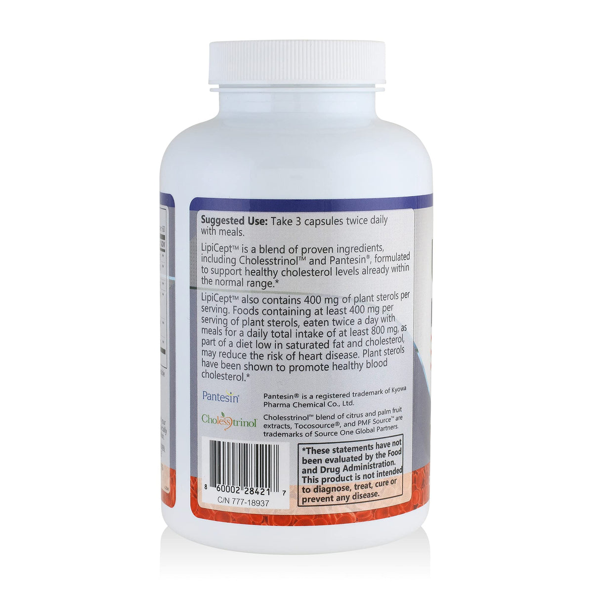 HCP Formulas LipiCept capsules sur une table
