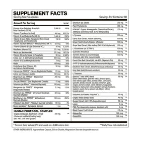 HD MUSCLE VitaHD Multivitamine Essentielle 60 portions étiquette détaillée
