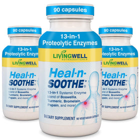 HEAL-N-SOOTHE complément alimentaire multi-enzymes 90 capsules vue avant