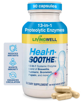 HEAL-N-SOOTHE complément alimentaire multi-enzymes 90 capsules vue de face