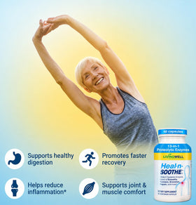 HEAL-N-SOOTHE complément alimentaire multi-enzymes capsules ouvertes