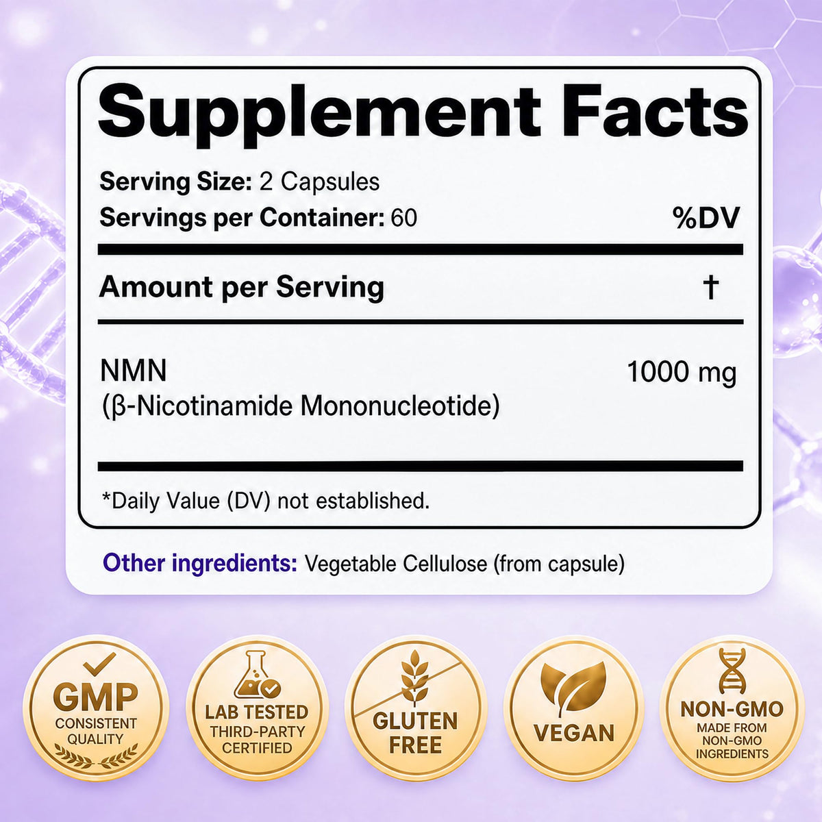 HEALGUT Complément NMN 1000mg ouvertes pour montrer les capsules