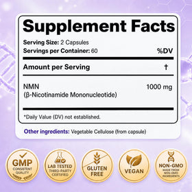 HEALGUT Complément NMN 1000mg ouvertes pour montrer les capsules