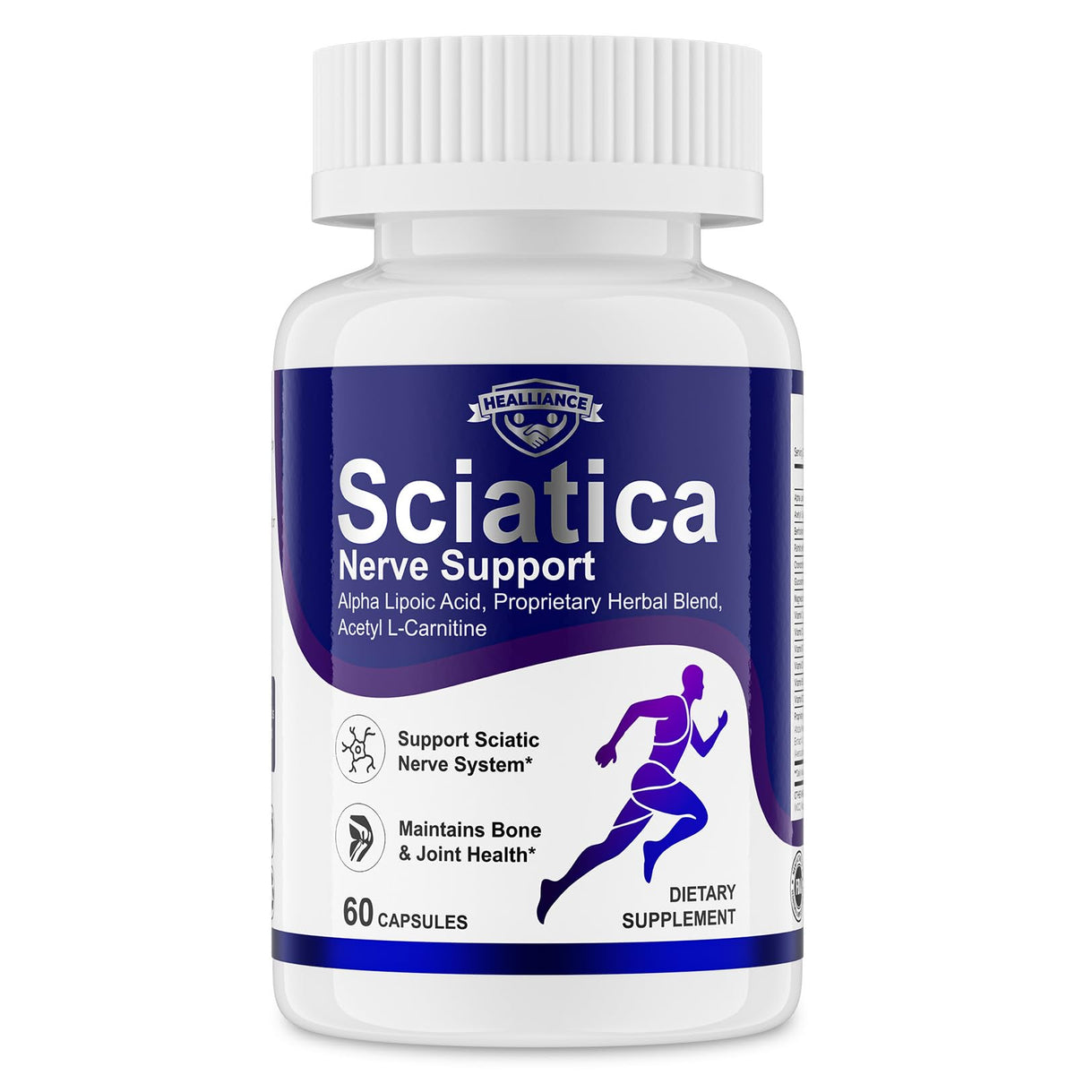 Healliance complément alimentaire sciatique 60 capsules vue avant