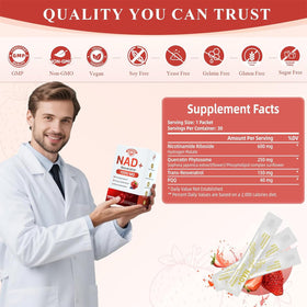 Healliance NAD 1000mg avec un fond de fruits